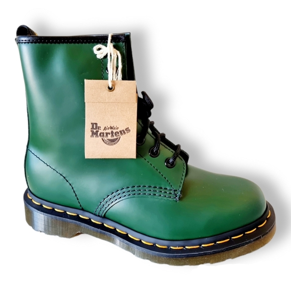 Dr. Martens Shoes - Dr. Martens 1460 8-Eye, green leather boots UK 4 | US / AU 6 | EUR 37